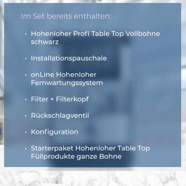 Hohenloher Profi Table Top Vollbohne schwarz Set – Bild 2